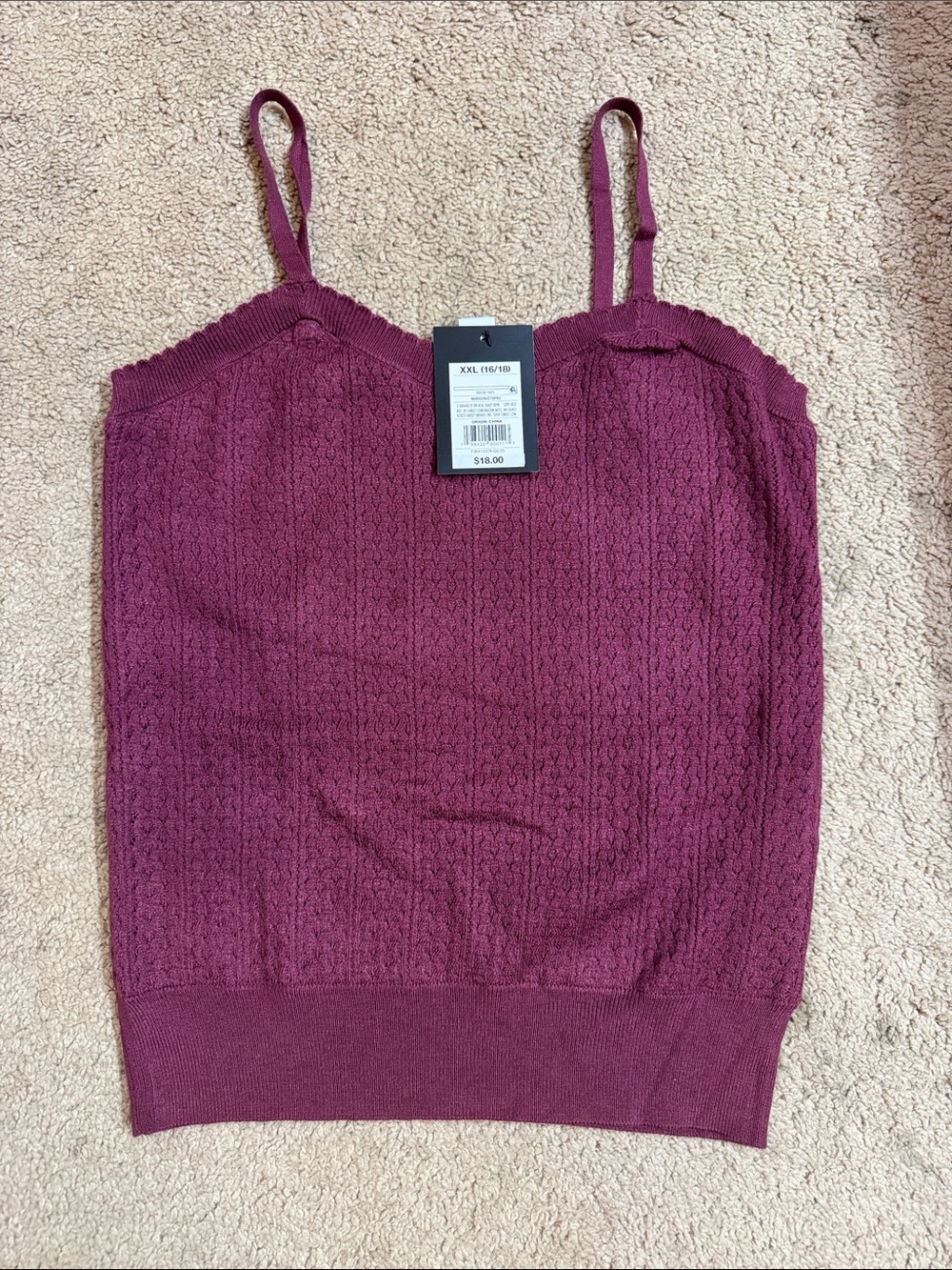 art class Cable Knit Sleeveless Cami in Plum